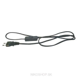 Flexo šnúra PVC s vypínačom 2x0,75mm 3m čierna/biela