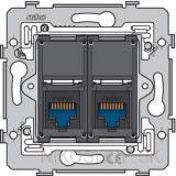 Spodok zásuvky 2xRJ45 UTP (netienené) CAT6 bez rozp. NEW