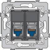 Spodok zásuvky 2xRJ45 STP (tienené) CAT6 bez rozp. NEW