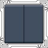 2x 1/2 Kolíska-ALU STEEL GREY