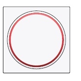 Stredový kryt tlačidlo6A-červené okienko-WHITE