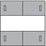 Stredový kryt 4xbezpot.tlačidlo 24V+LED/LABEL-STERLING