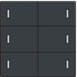 Stredový kryt 6xbezpot.tlačidlo 24V+LED-ANTHRACITE