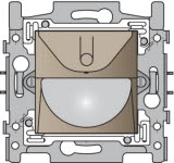 Detektor pohybu PIR 180°, 8m, 2-vodičový, 40-400W-BRONZE