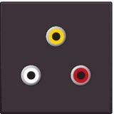 Stredový kryt 3xCINCH-DARK BROWN